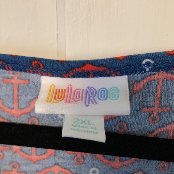 2XL Anchor LuLaRoe Irma Tunic - Picture 4 of 5